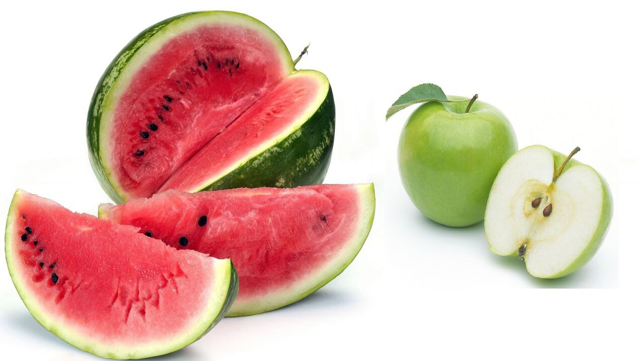 diet with watermelon apples